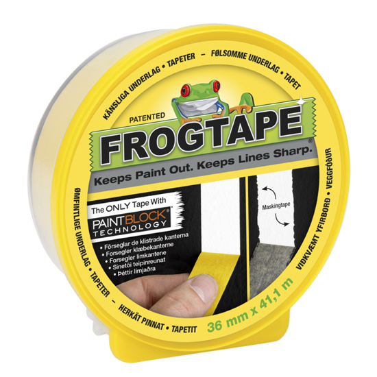 Maskeringstape 36mm x 41,1m gul Frogtape Delicate