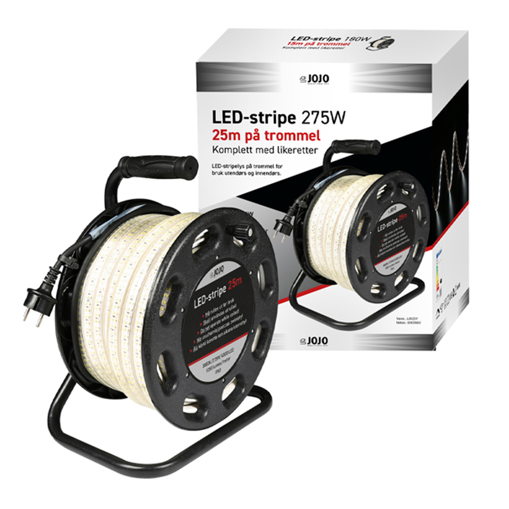 LED-stripe på trommel